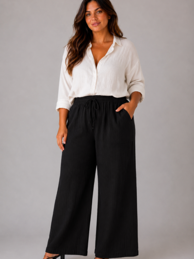 Pantalon ALMA noir - face