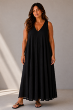 Robe longue noire - FIONA