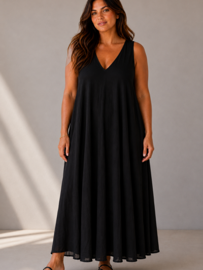 Robe longue noire - FIONA