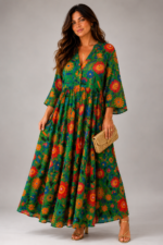 Robe longue à fleurs - ROSALIA