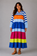 Robe multicouleurs GIULIANA - face