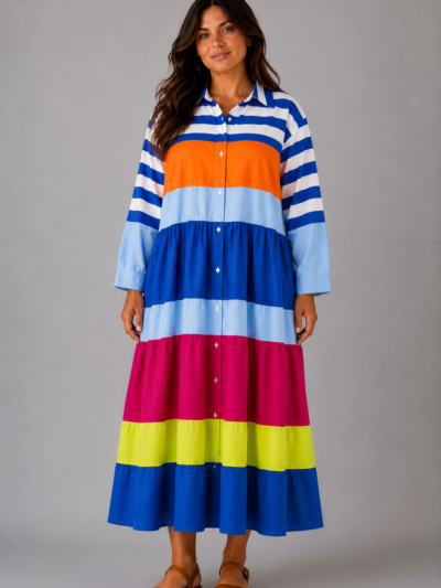 Robe multicouleurs GIULIANA - face