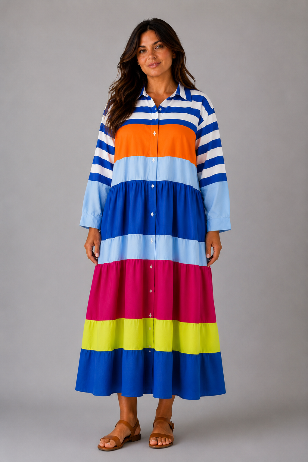 Robe multicouleurs GIULIANA - face Robe multicouleurs GIULIANA - face