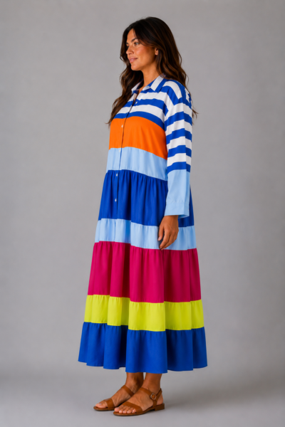 Robe multicouleurs GIULIANA - profil