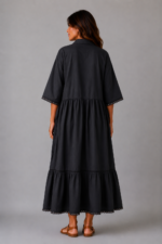 Robe noire AMÉLIA - dos