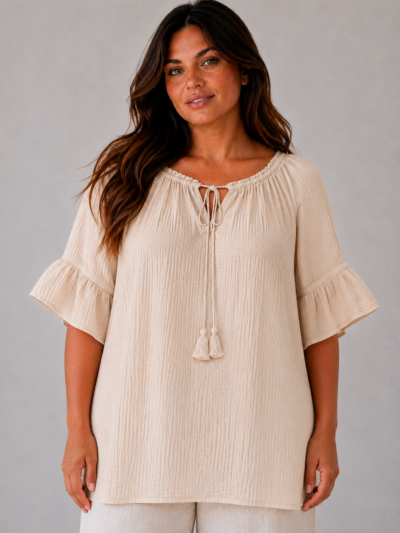 Tunique RIVIERA beige - face
