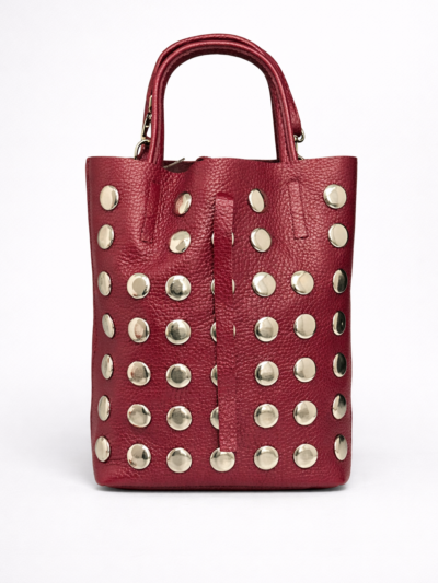 Sac en cuir Claudia lie de vin
