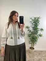 blouse brodée Leonie grande taille