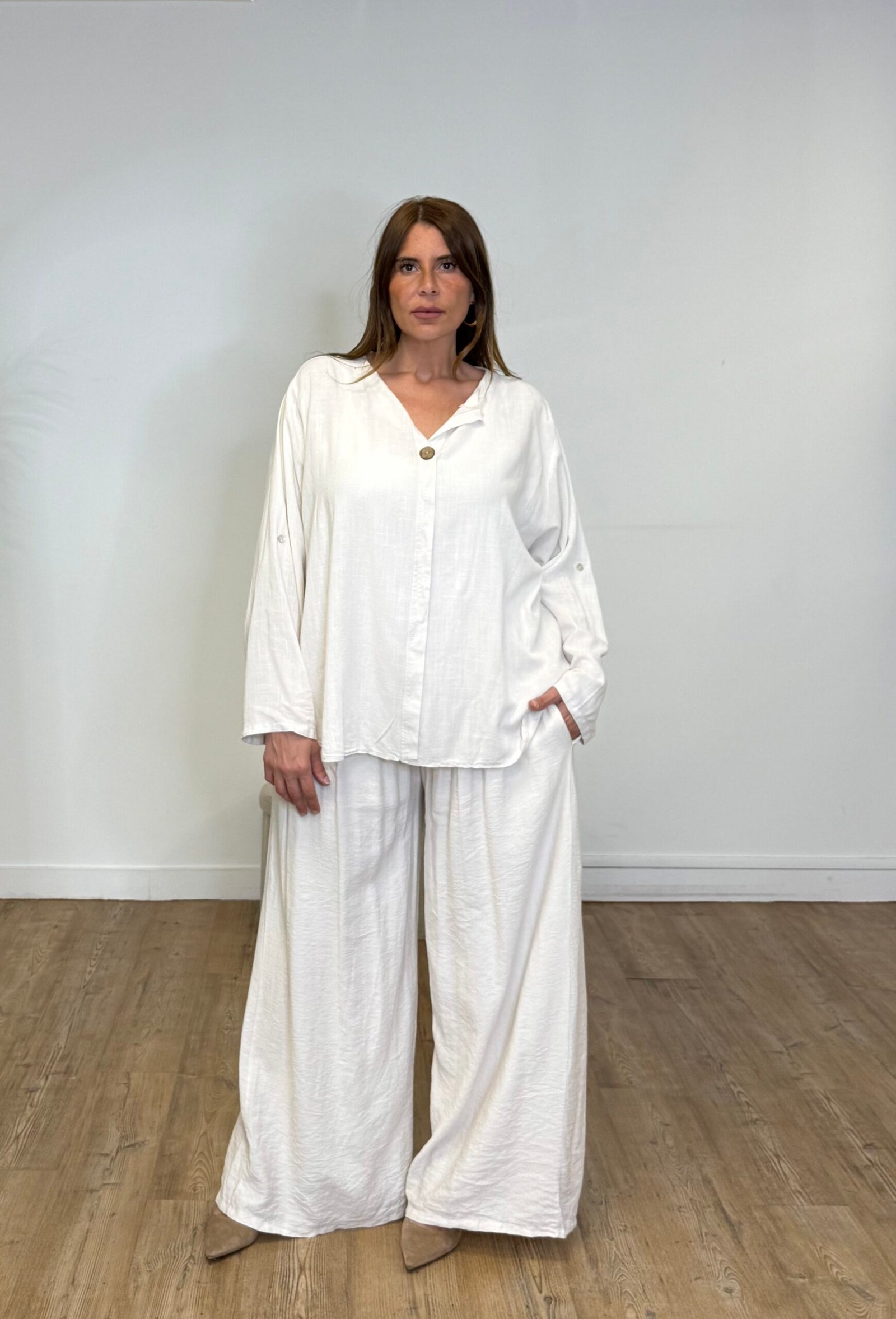 Tunique Saint Tropez blanc face grande taille Rachael Miles.JPG Tunique - SAINT TROPEZ – Image 1