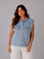 Veste en jean sans manche - Gladys