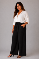 Pantalon ALMA noir - profil