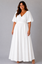Robe blanche AURORE - face