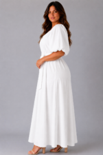 Robe blanche AURORE - profil