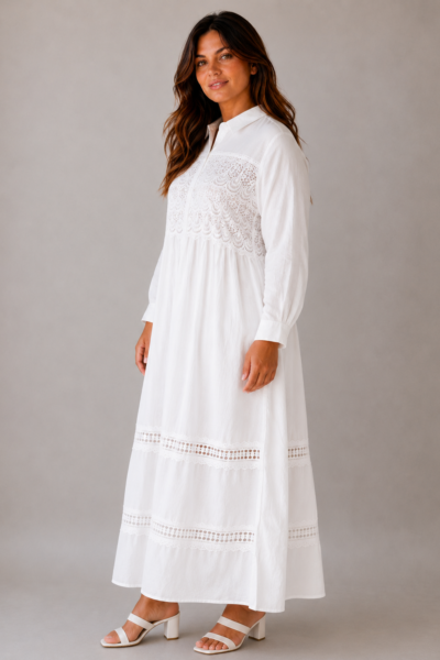 Robe blanche Joyce - profil