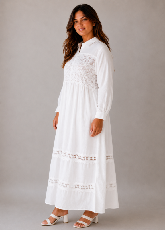 Robe blanche Joyce - profil