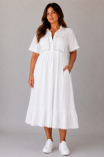 Robe blanche Rio - face