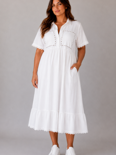 Robe blanche Rio - face