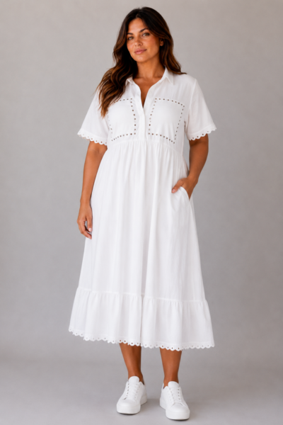 Robe blanche Rio - face
