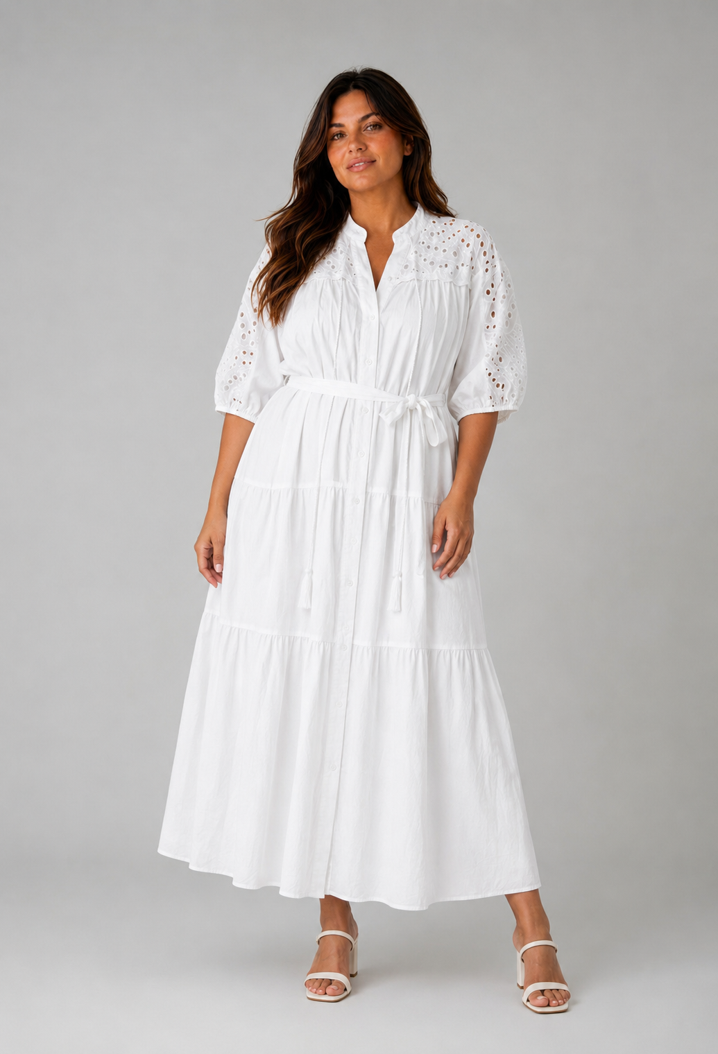 Robe broderie Fidji - face Robe broderie Fidji - face