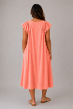 Robe corail ZOÉ - dos