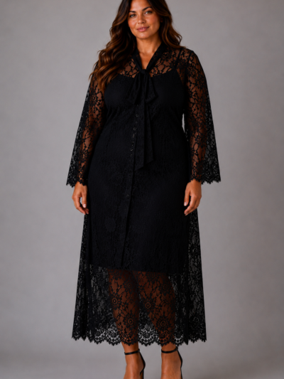 Robe dentelle Victoria - face