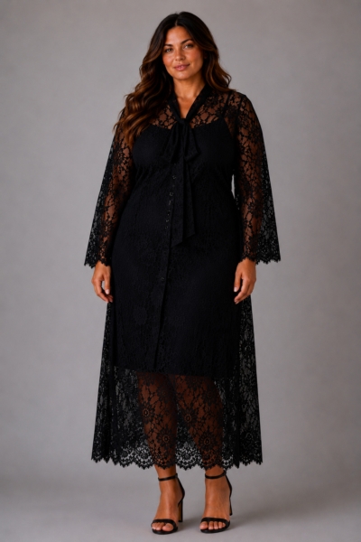 Robe dentelle Victoria - face