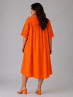 Robe midi orange Bali - dos