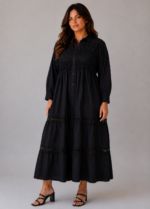 Robe noire Joyce - face
