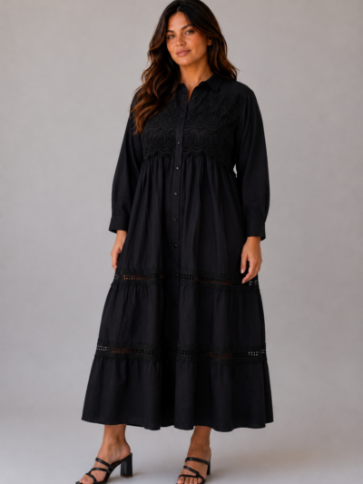 Robe noire Joyce - face