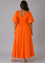 Robe orange AURORE - dos
