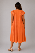 Robe orange ZOÉ - dos