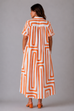 Robe rayures orange Alba - dos