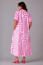 Robe rayures rose Alba - dos
