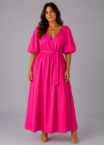 Robe rose AURORE - face