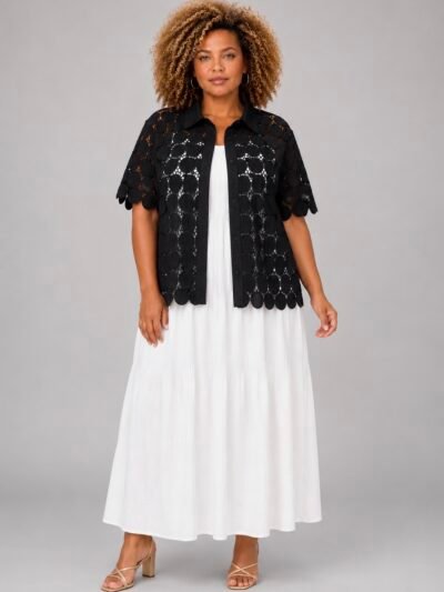 Blouse chemisier noire - TESSA