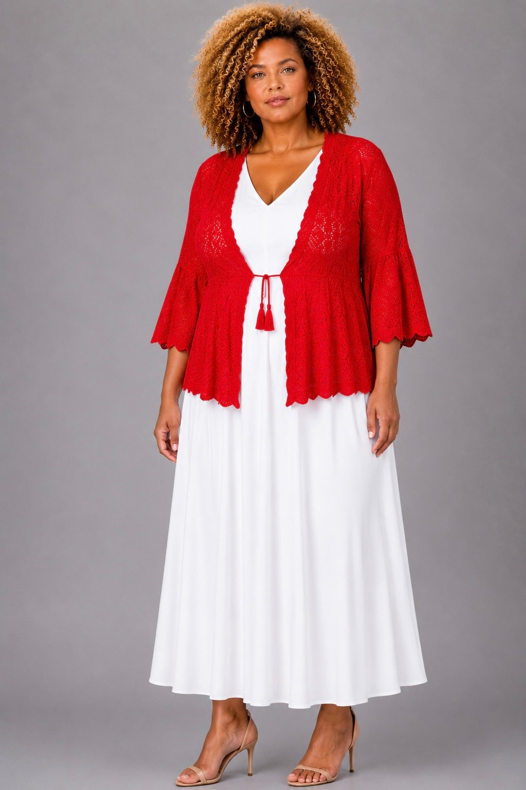 Gilet dentelle rouge - MALAGA Gilet dentelle rouge - MALAGA