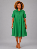Robe courte col chemisier - AURÉLIE