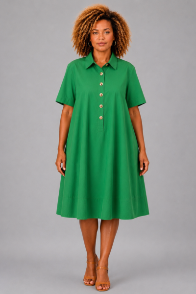 Robe courte col chemisier - AURÉLIE