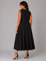 Robe coton fleur noir - IRIS