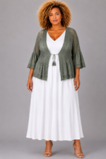 Gilet dentelle vert - MALAGA