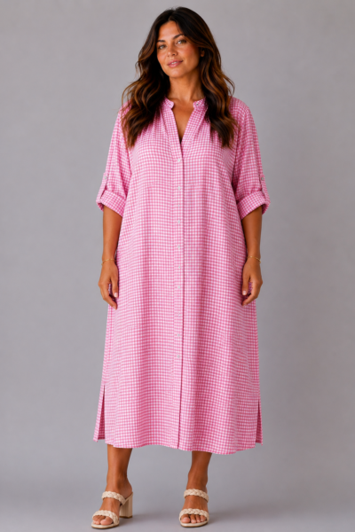 Robe vichy rose - ALIX
