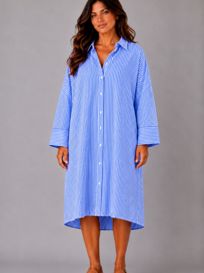 Robe à rayure bleu - MARINA
