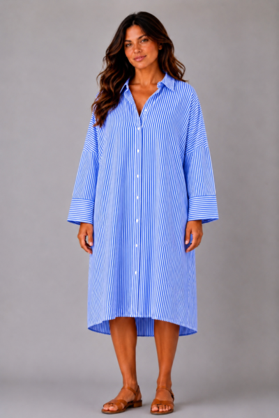 Robe à rayure bleu - MARINA