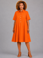 Robe courte col chemisier- AURÉLIE