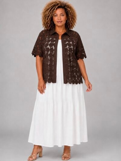 Blouse chemisier choco - TESSA