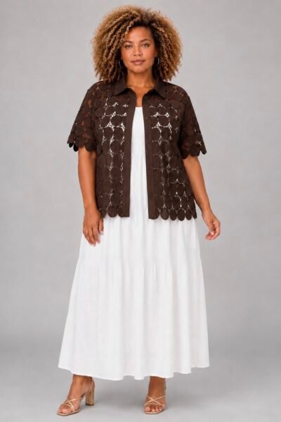 Blouse chemisier choco - TESSA
