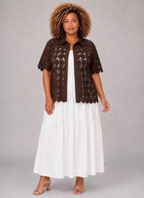 Blouse chemisier choco - TESSA