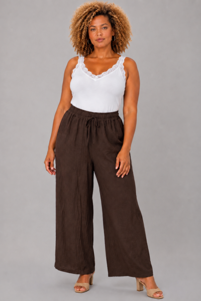 Pantalon fluide choco - CONSTANCE
