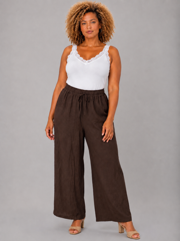 Pantalon fluide choco - CONSTANCE