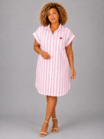 Robe chemise cœur rose - AÏDA